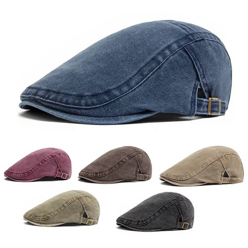 Men vintage flat cap driver - cap,